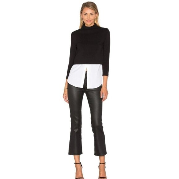 Theory ‘Gracila Fixture’ Shirttail Ponte Top (size L) - Picture 1 of 16